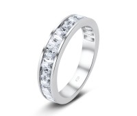  CZ Setting Silver Ring NSR-3289